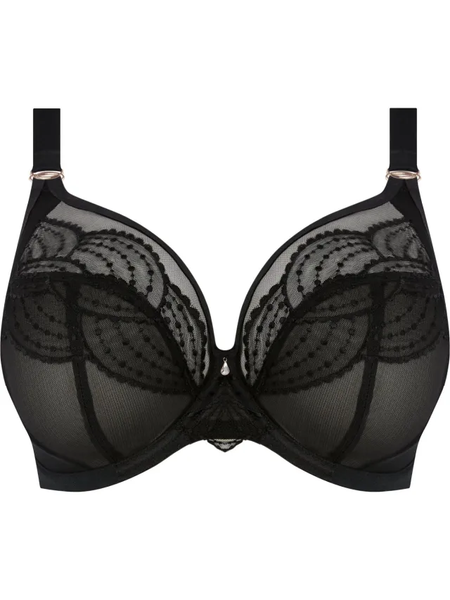 Elomi Priya Plunge Dames Beha - Maat 85G (EU) Zwart