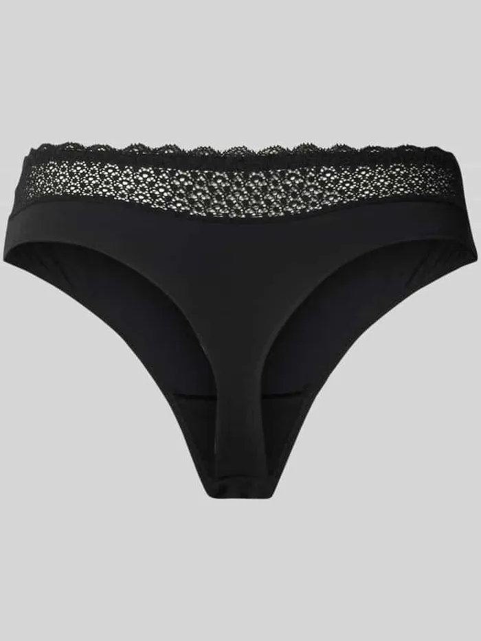 Triumph String met kantgarnering Zwart