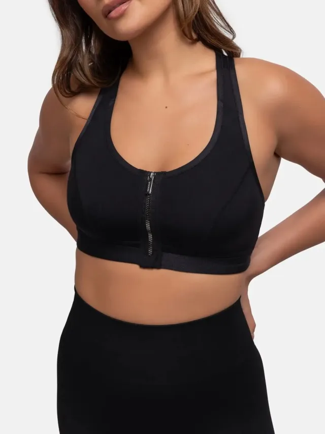 Dorina Racerback Sport BH - Extreme - Stevige sport Bh met voorsluiting - Voorsluiting bh - Racerback - S - Zwart