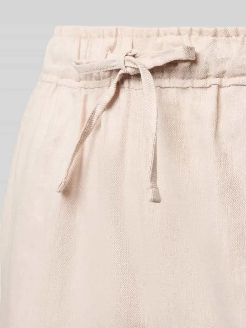 Schiesser Regular fit korte linnen pyjamabroek met tunnelkoord offwhite, foto 3