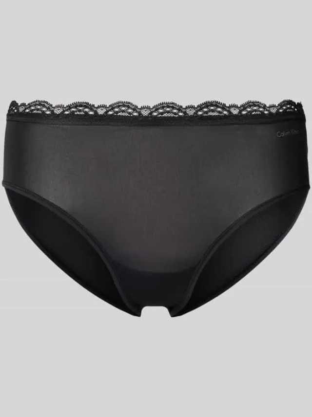 Calvin Klein Slip met kanten details Zwart