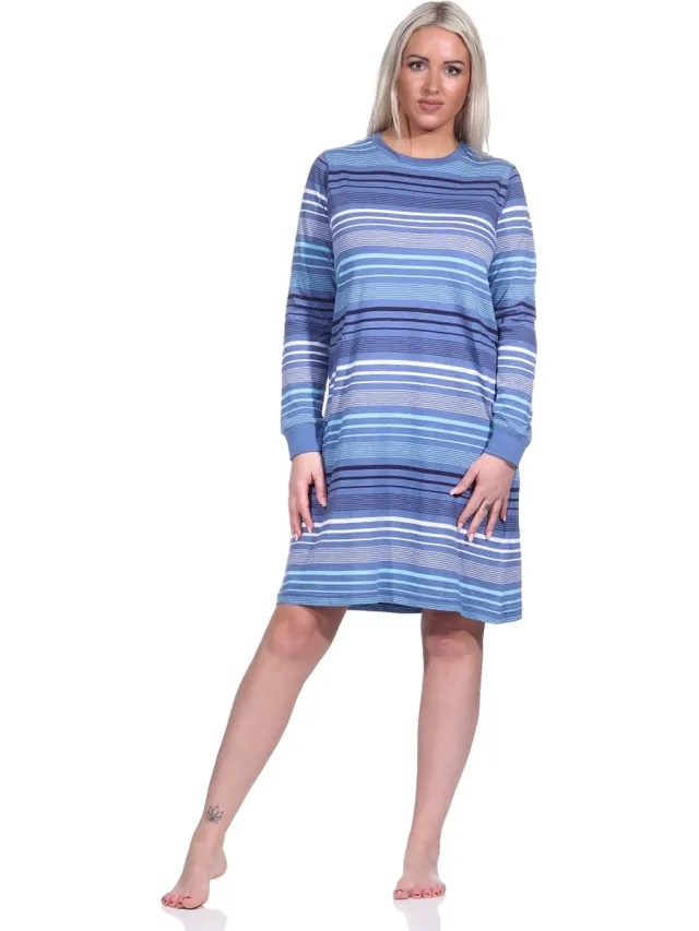 Normann dames nachthemd Creative 69620 - Blauw - M 40/42