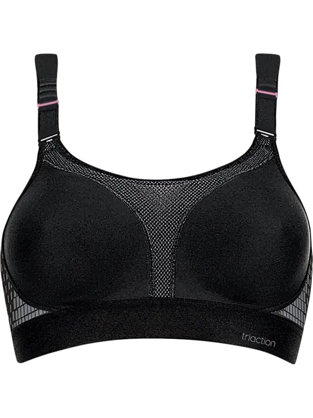 Triumph Stevige sport BH Tri-action - Extreme Lite - Verstelbare bandjes - Goede ondersteuning - 75A - Zwart