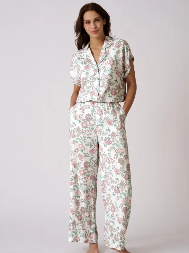 Damart Pyjama van zuivere viscose - Dames - Wit - 38-40 (S)