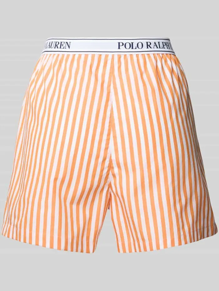 Polo Ralph Lauren Regular fit korte pyjamabroek met elastische band met label oranje, foto 2