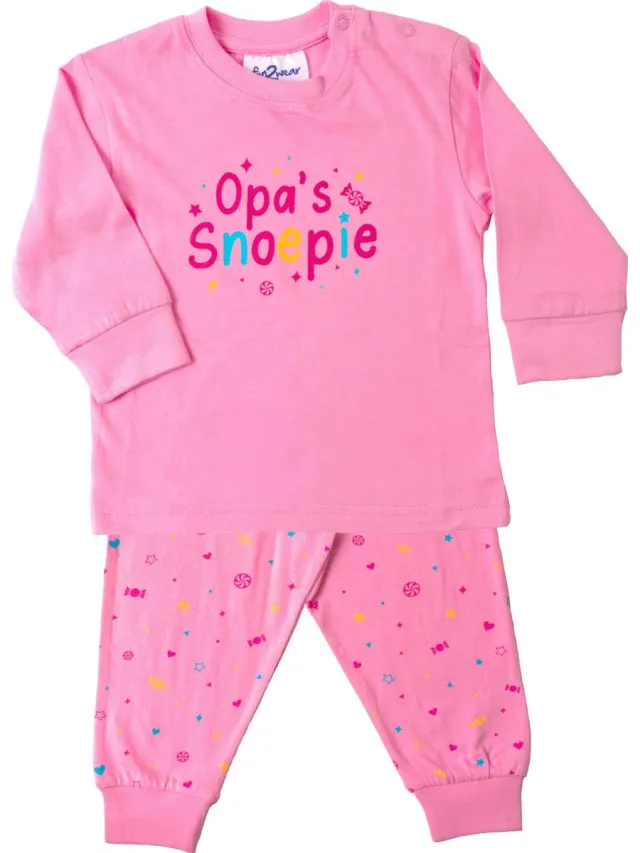 Fun2Wear Pyjama Opa's Snoepie Roze