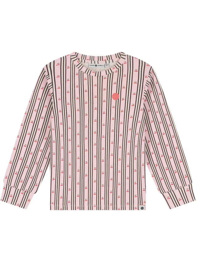 Stains&Stories Stains & Stories - Pyjama - Kersjes - Roze rood