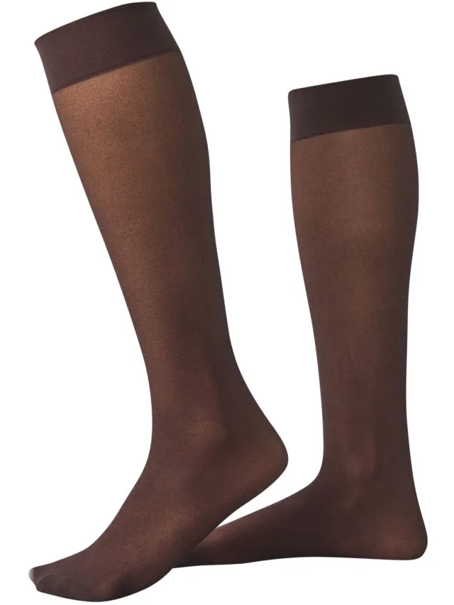 Next Dames - 5 Paar 20 denier kniekousen - Bruin Chocolate Brown