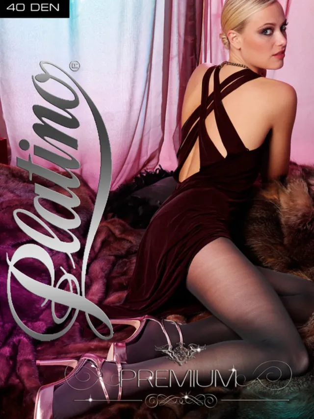 Platino semi opaque 40 den panty maat 44/46 zwart