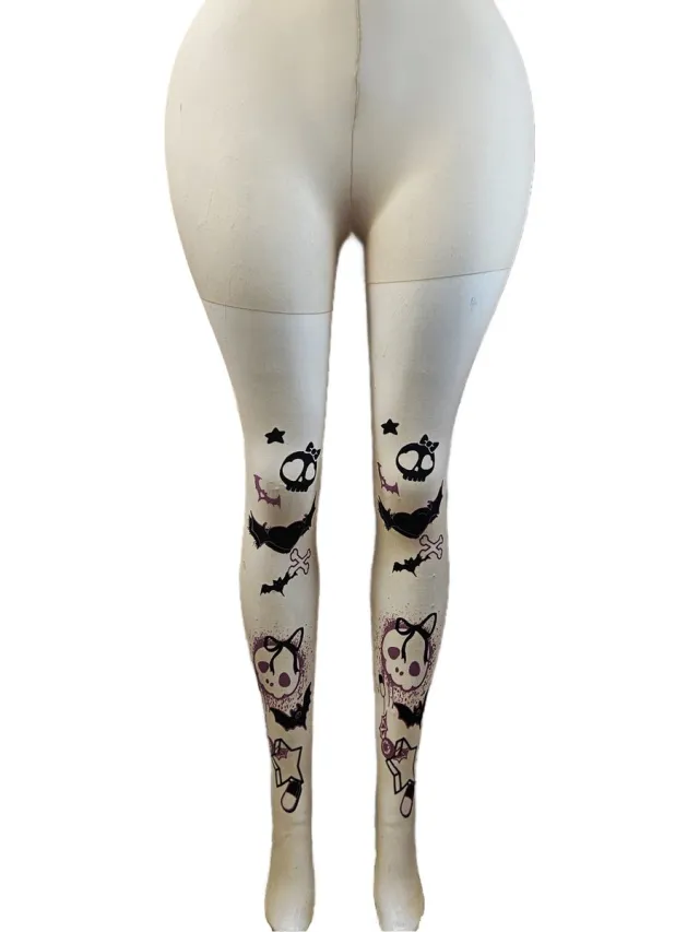 BamBella ® - Panty -Onesize - gaas maillot dunne pantys Dames - Onesize - lingerie van kant bruin halloween zwart