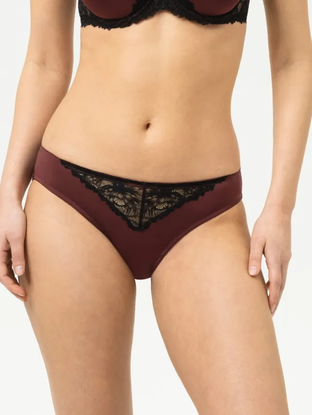 Mey Minislip Serie Luxurious Hot Maroon bruin