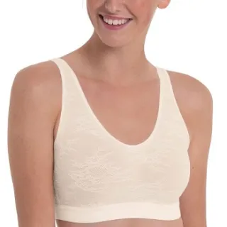 Anita Care Essential Lace post mastectomy bralette beige Zwart,Beige,Wit