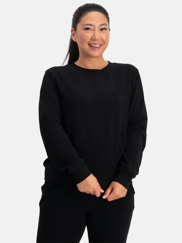 Bamboo Basics Comfortabel & Zijdezacht Bamboo Basics Lounge sweater Hailey - Zwart