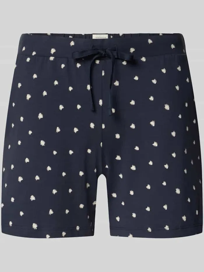 Schiesser Regular fit pyjama-short uit katoenmix Donkerblauw