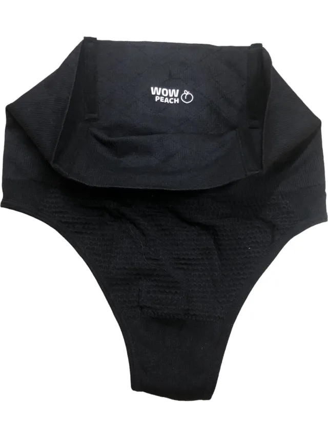 Wow Peach String Shaper - Zwart - Maat: Medium - Thong Shaper - Corrigerend string - Onzichtbare string - String met hoge taille - Shape wear - High waist string - Dames - Correctie ondergoed - Afslank Nude