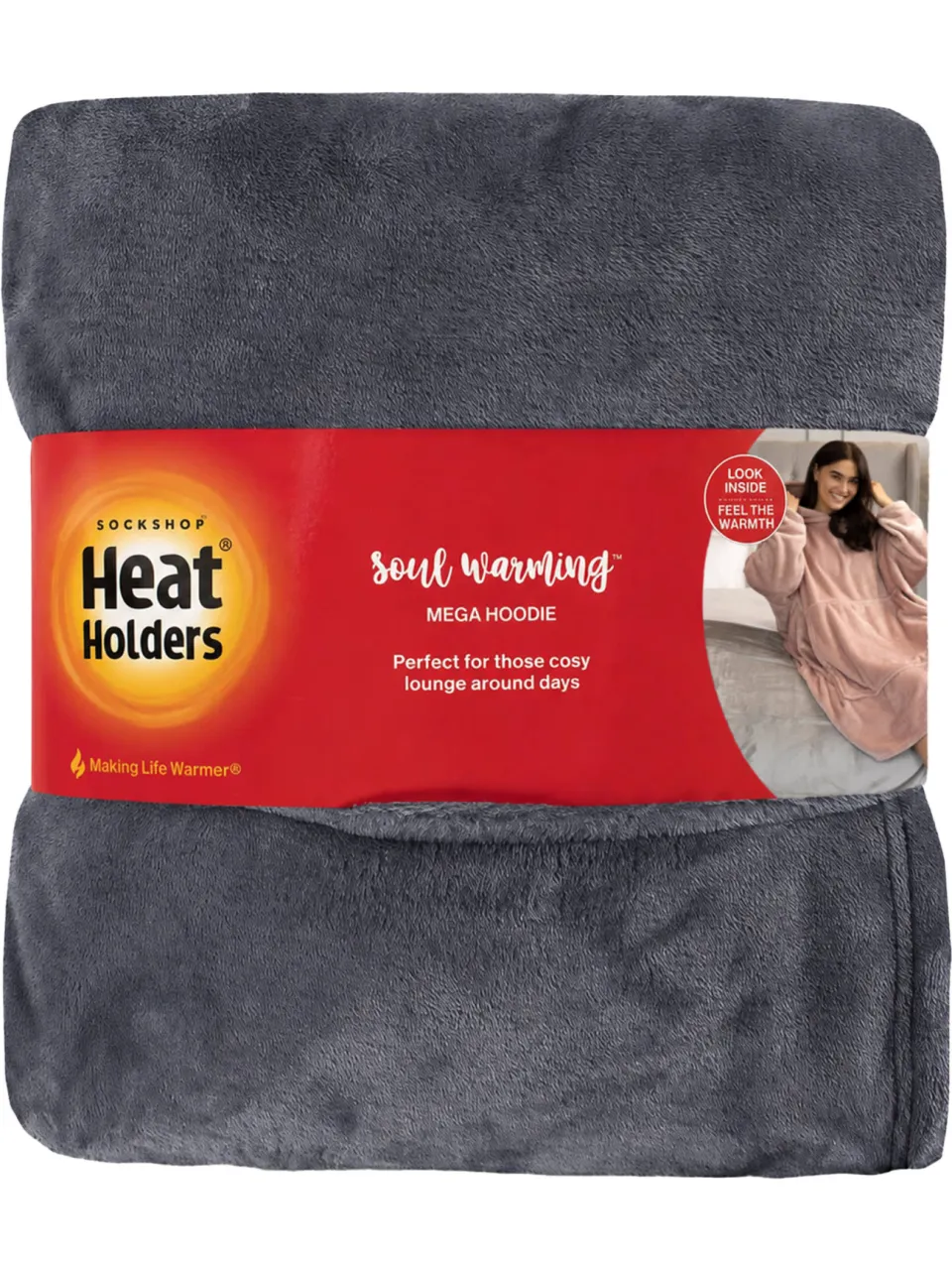 Heat Holders Warme Fleece Oversized Dekensweater - Extra Lange Snoodie voor Extra Gezelligheid zilver, foto 2