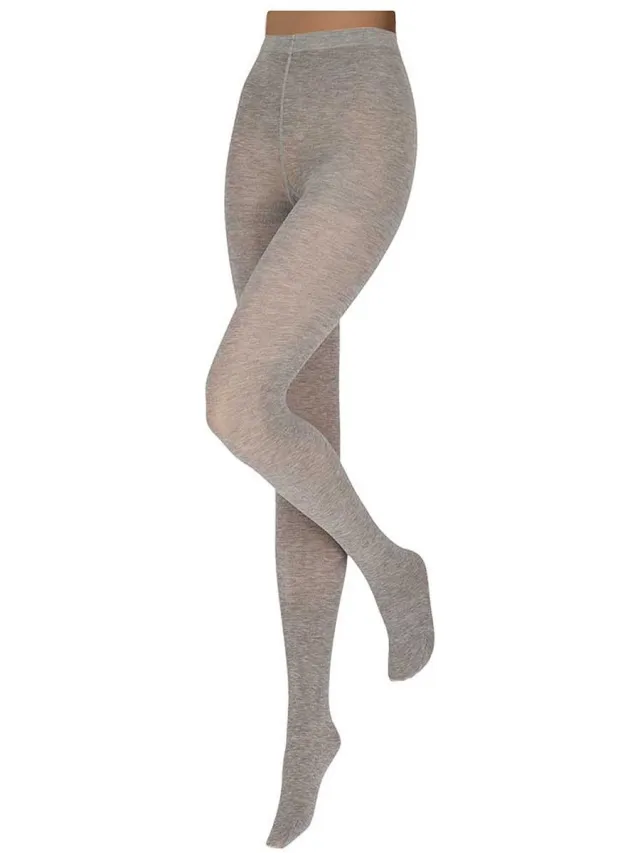 morethansocks Dames Panty - Gladde panty dames - Ultrazacht - Maat S t/m XXL - Effen - Modal - Niet knellende band - Panty's - Pantys medium grijs