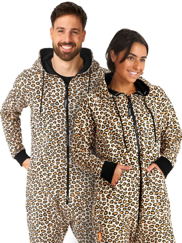 OppoSuits The Jag - Unisex Onesie - Relax Outfit - Bruin Beige