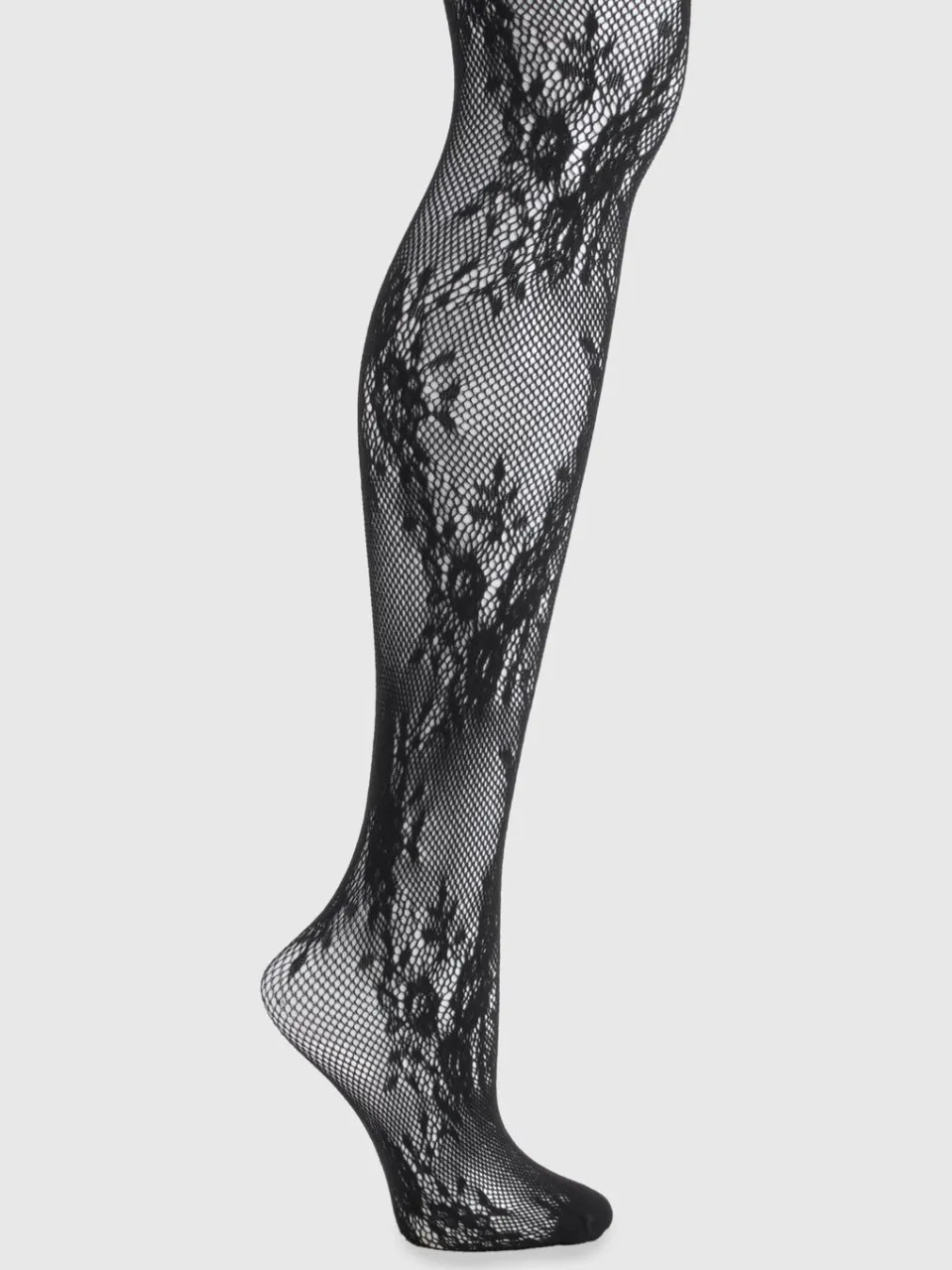 boohoo Dames Plus panty's met kantdetail zwart, foto 2