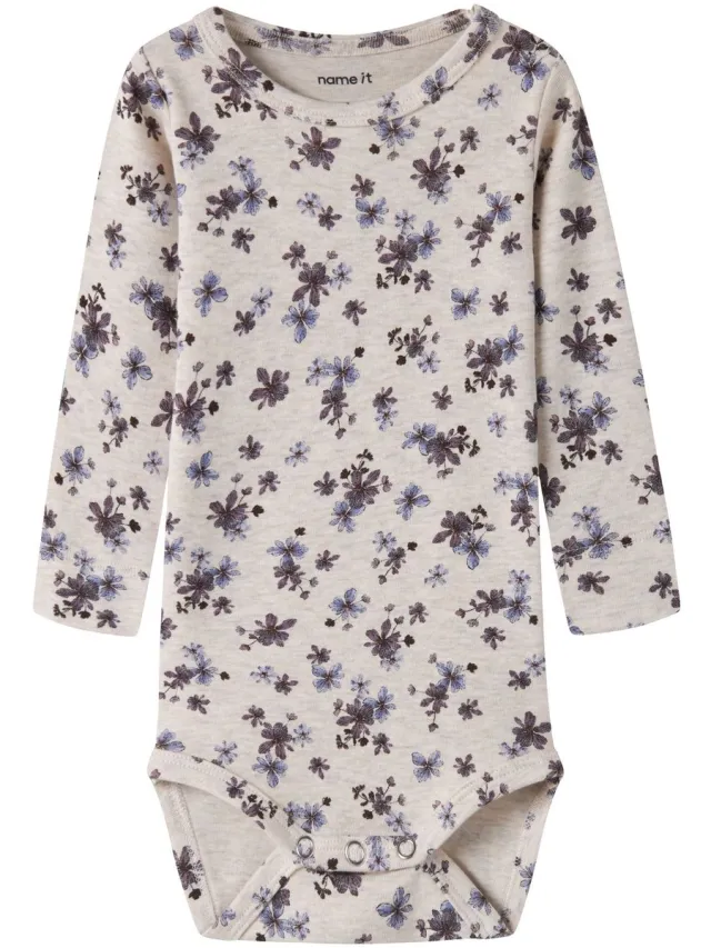 NAME IT Romper Print Peyote Melange1