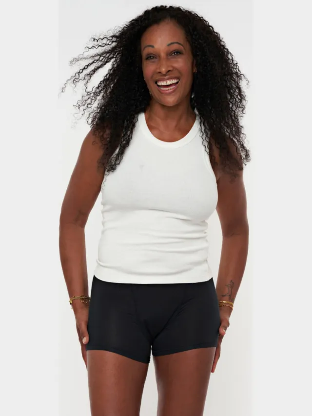 Moodies Undies extra sterk/nacht absorberende boyshort menstruatieslip zwart