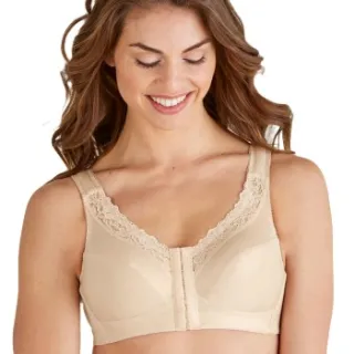 Swegmark Maj voorsluiting zachte beha beige Beige,Wit