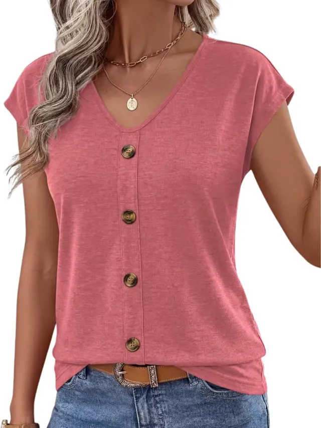 Currero Topje Dames - Top Kleding - Shirt - Blouse - Kort - Volwassen - Roze roze kleur