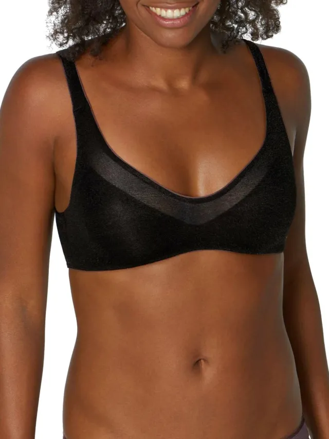 Sloggi Damen Oxygene Infinite Soft Bra 10201738 BH ohne Bügel Zwart