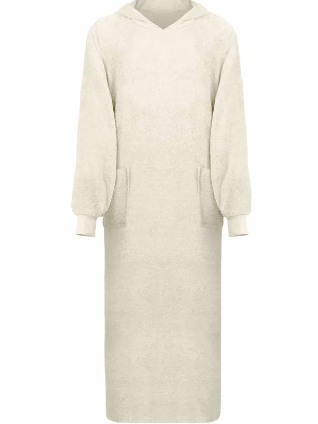 vidaXL Deken hoodie KINN Crème XXL Katoen