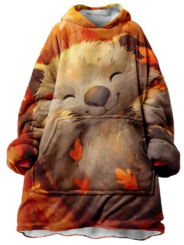 Mr. Gugu & Miss Go "Autumn Wombat" Knuffeltrui Huggie oranje, foto 2
