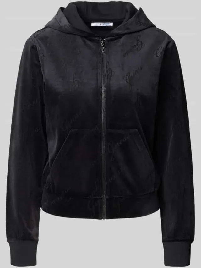 Guess Sweatjack met logopatroon model 'LOREN' zwart, foto 2