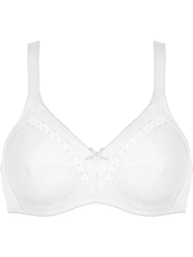 Naturana 100% katoenen soft BH zonder beugels maat 95C wit