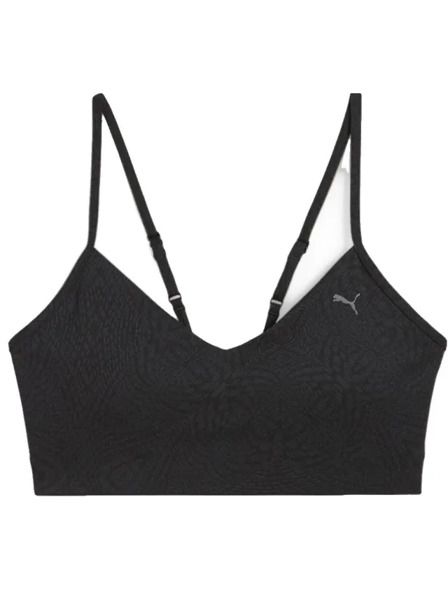 Puma Bralette Puma Brassière Cloudspun maintien léger Zwart
