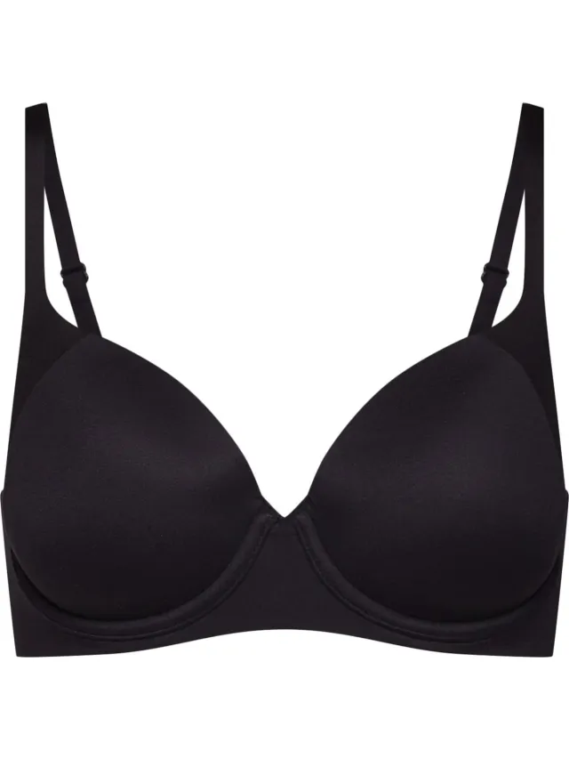 Triumph T-shirt Bh met beugels - Body Make-Up Soft Touch WP EX - Beugel bh met naadloze soft cups - Met vulling - Voorgevormd - 80A - Zwart