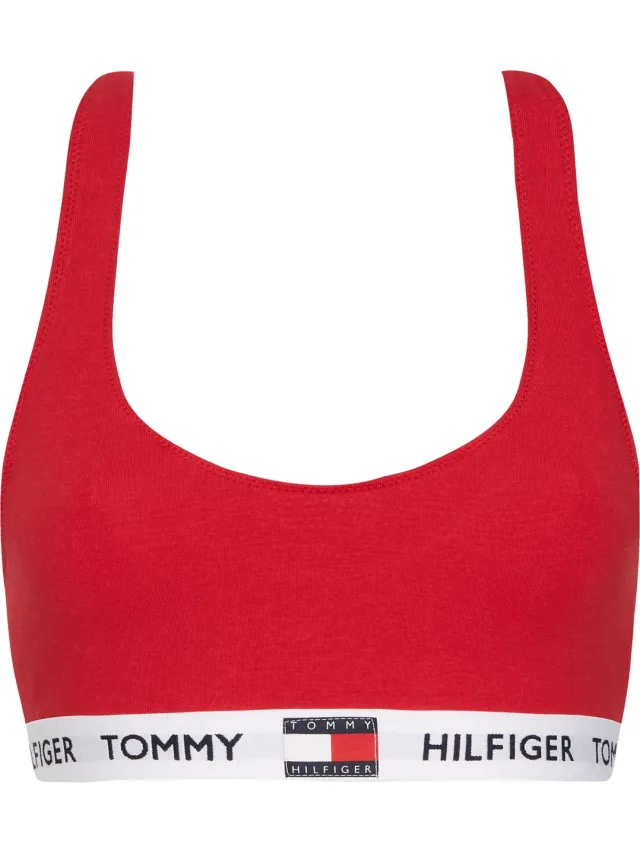 Tommy Hilfiger dames Tommy 85 bralette - katoen ongevoerd - rood