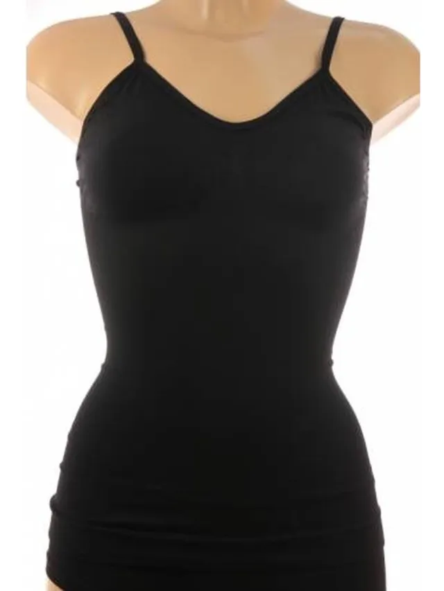 J&C correctie hemd smal bandje 6409 - Shapewear hemd - Corrigerend singlet - Zwart /