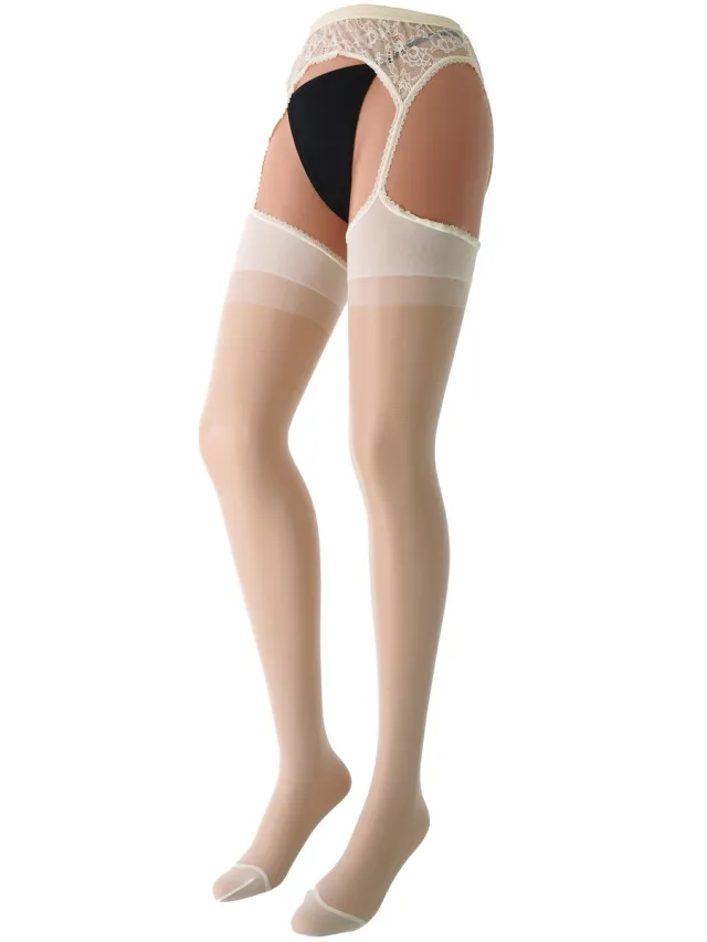 Trasparenze Panty’s/Kousen Trasparenze Collant Aperti 20 Denari Belle Epoque Wit