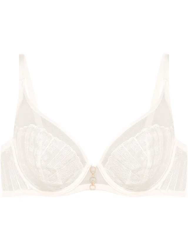 ESOTIQ Bossa - Zachte beha - 95C - Met beugel - Wit met gouden accenten Wit;Goud