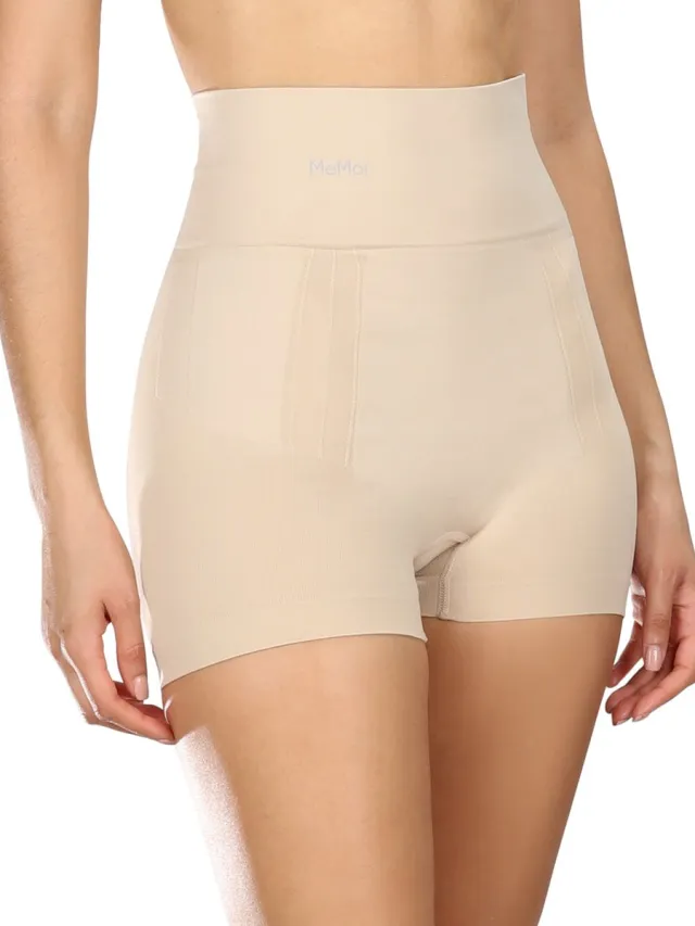 MeMoi BodySmootHers High Waist Sculpting Boy Shorts voor dames Nude