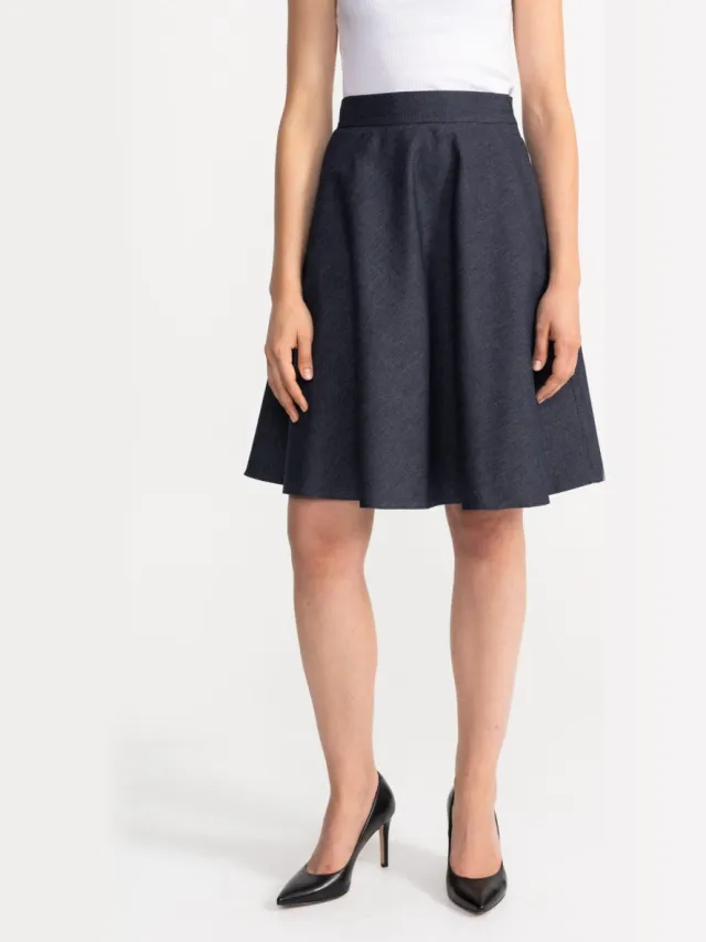 De IONESCU dames vegan Rok Borsa Navy, foto 2