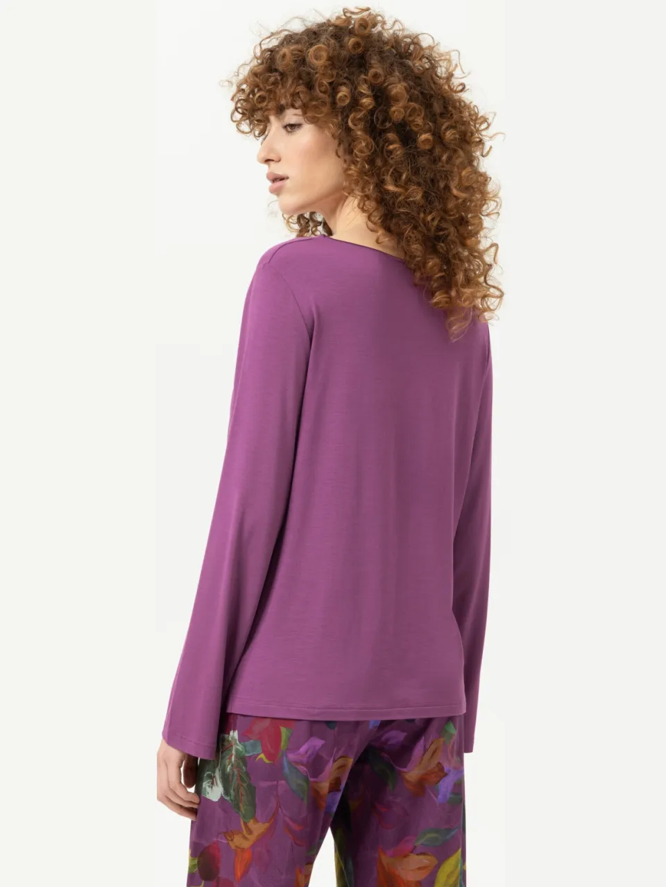 Mey Shirt met lange mouwen Serie Pure Chic Crushed Berry paars, foto 2