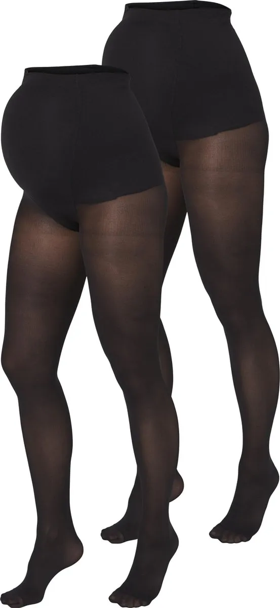 Mamalicious MAMA.LICIOUS MLSABINE PANTYHOSE 2 PACK A. NOOS Dames Panty zwart