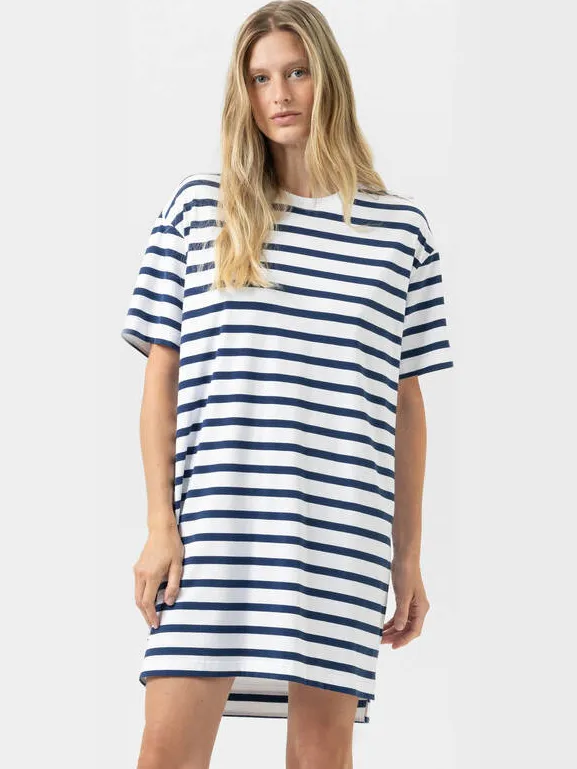 Mey Breezy Stripes nachthemd wit/donkerblauw, foto 6