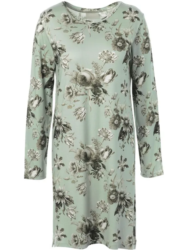 Essenza Emmy Florean Nachthemd Lange Mouw Dusty teal