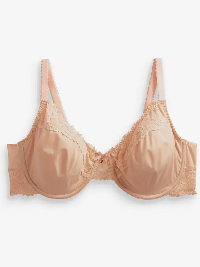 Next Dames - Minimaliserende DD+ beha met volledige cups - Naturel Praline Nude