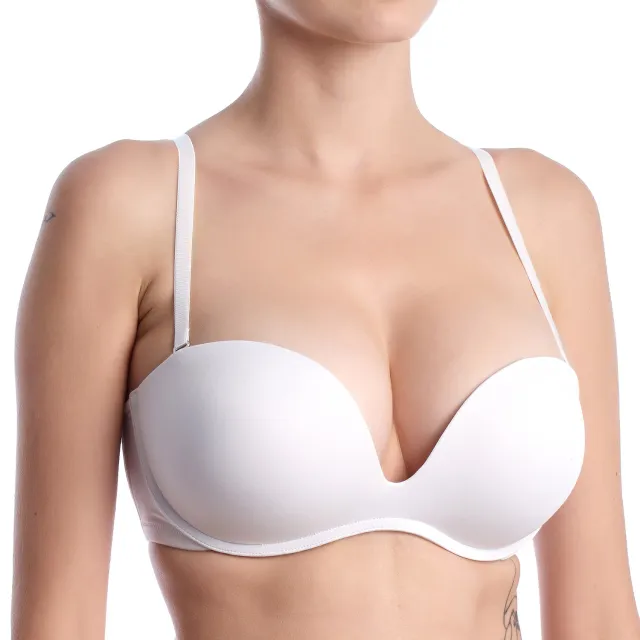 Lormar FREEPLUS Dames Push-Up Beha zonder Draad Wit