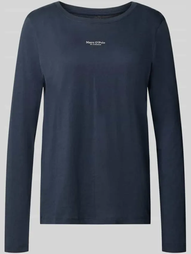 Marc O'Polo Regular fit pyjamabovendeel van puur katoen Donkerblauw