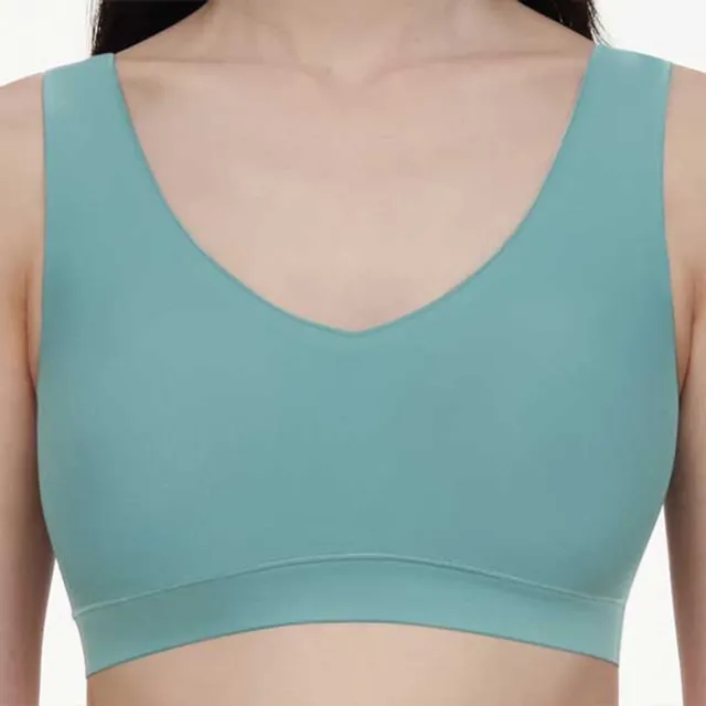 Chantelle Bralette top met vulling - Soft Stretch - Padded top - Bralette / BH Top naadloos dames - Rood - zwart - Beige - XXL - Groen