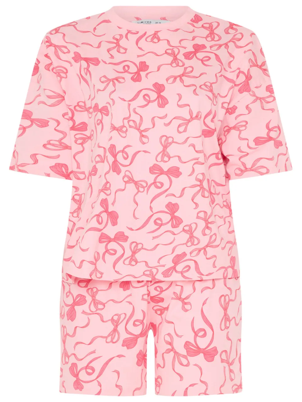 Limited Collection Roze Pyjamaset Met Strik, foto 4