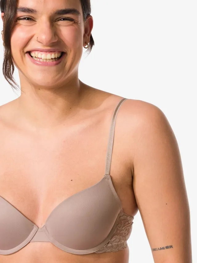HEMA Push-up bh met beugel beige (beige)